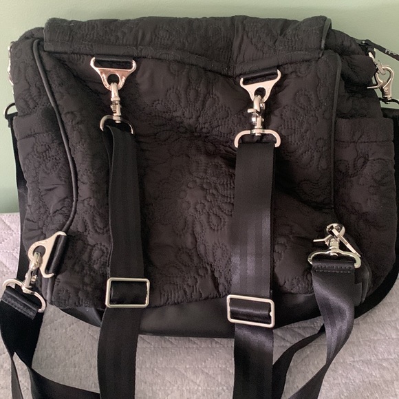 Petunia Pickle Bottom diaper bag backpack black embossed